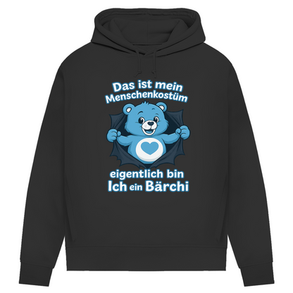 Damen Premium Bio Hoodie Menschenkostüm eigentlich bin ich ein Bärchi Black Pure