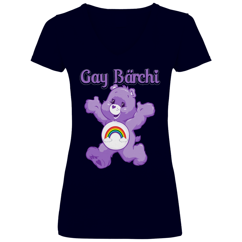 Gay Bärchi - Glücksbärchi - V-Neck Damenshirt