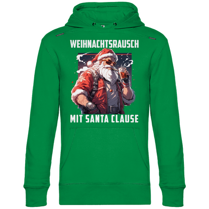 Weihnachtsrausch mit Santa Clause - Unisex Hoodie Kelly Green