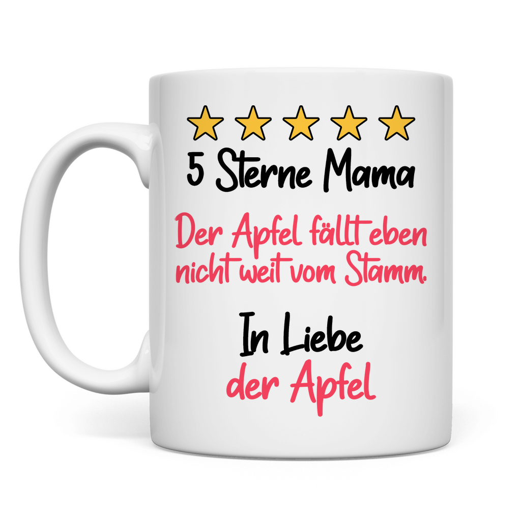 5 Sterne Mama in liebe der Apfel - Tasse
