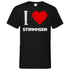 I love Strammsein - Herren V-Neck Shirt Black