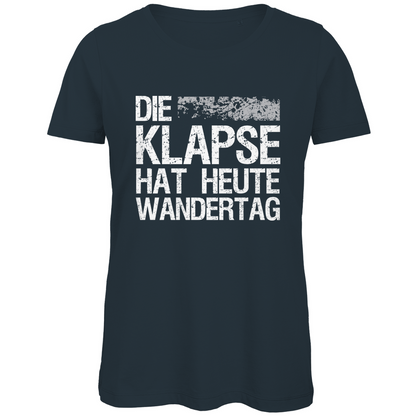 Die Klapse hat heute Wandertag - Damen Premium Bio T-Shirt Dark Grey
