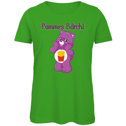 Pommes Bärchi - Glücksbärchi - Damen Premium Bio T-Shirt Real Green