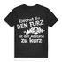 Furz Shirt Männer Funshirt Abstand zu kurz Spruch T Shirt Gag Geschenk Herren Black