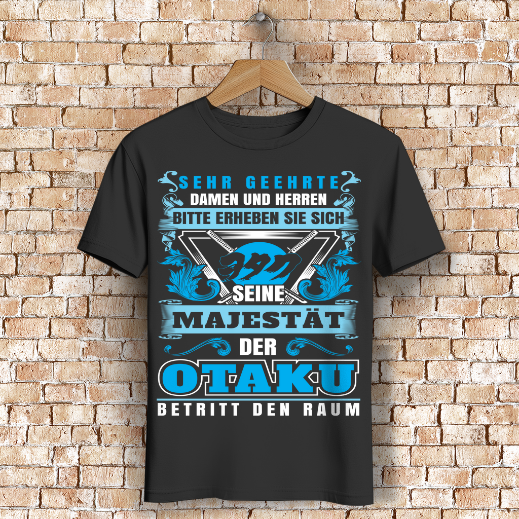 Otaku Shirt Männer – Seine Majestät betritt den Raum – Anime T-Shirt