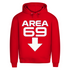 Herren Premium Bio Hoodie Area 69 Red