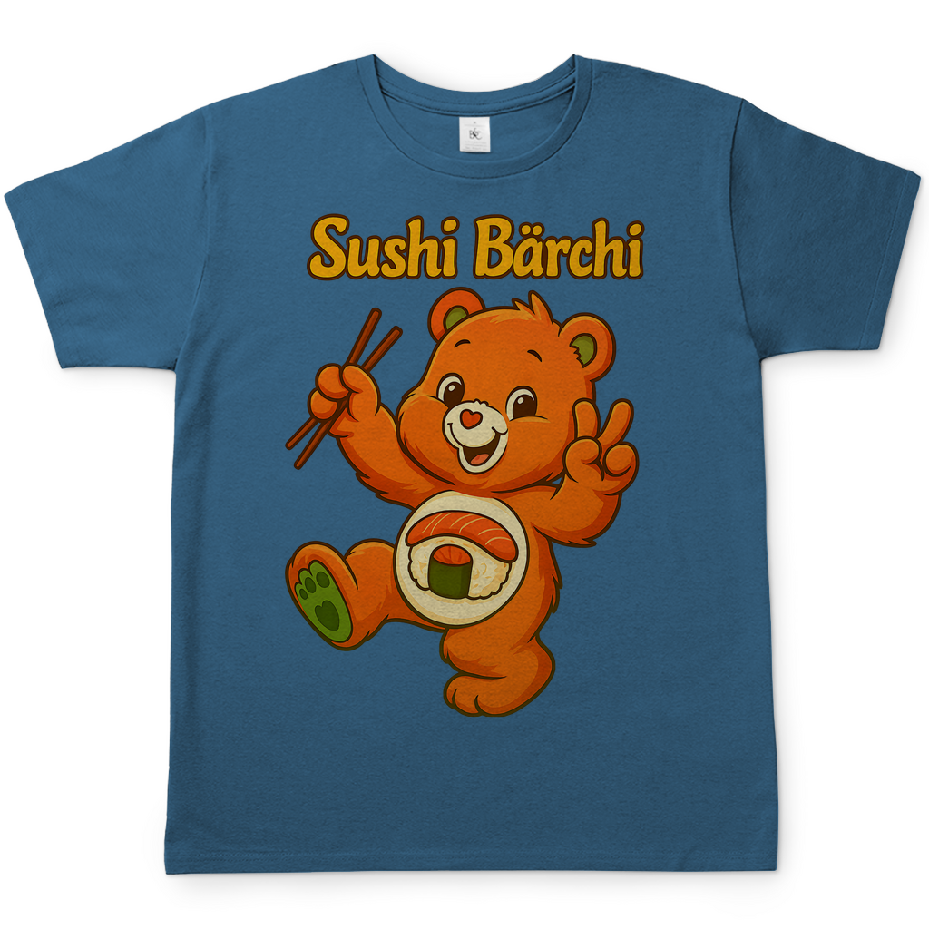 Sushi Bärchi - Glücksbärchi - Herren T-Shirt Stone Blue