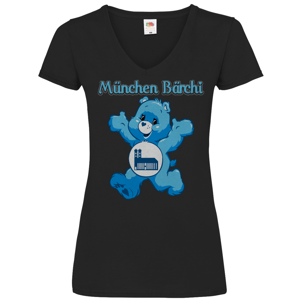 München Bärchi - Glücksbärchi - V-Neck Damenshirt