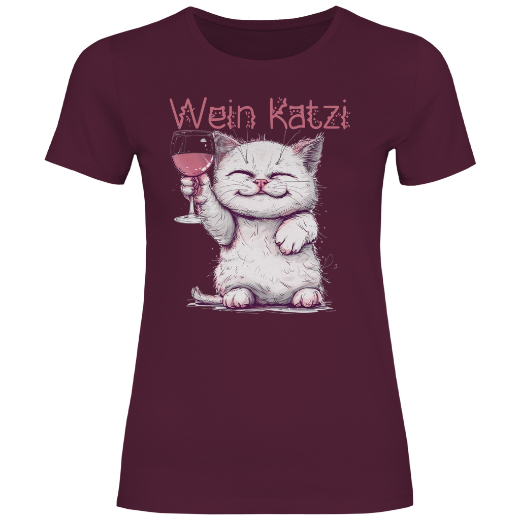 Wein Katzi Katze - Damenshirt