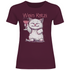 Wein Katzi Katze - Damenshirt Burgundy