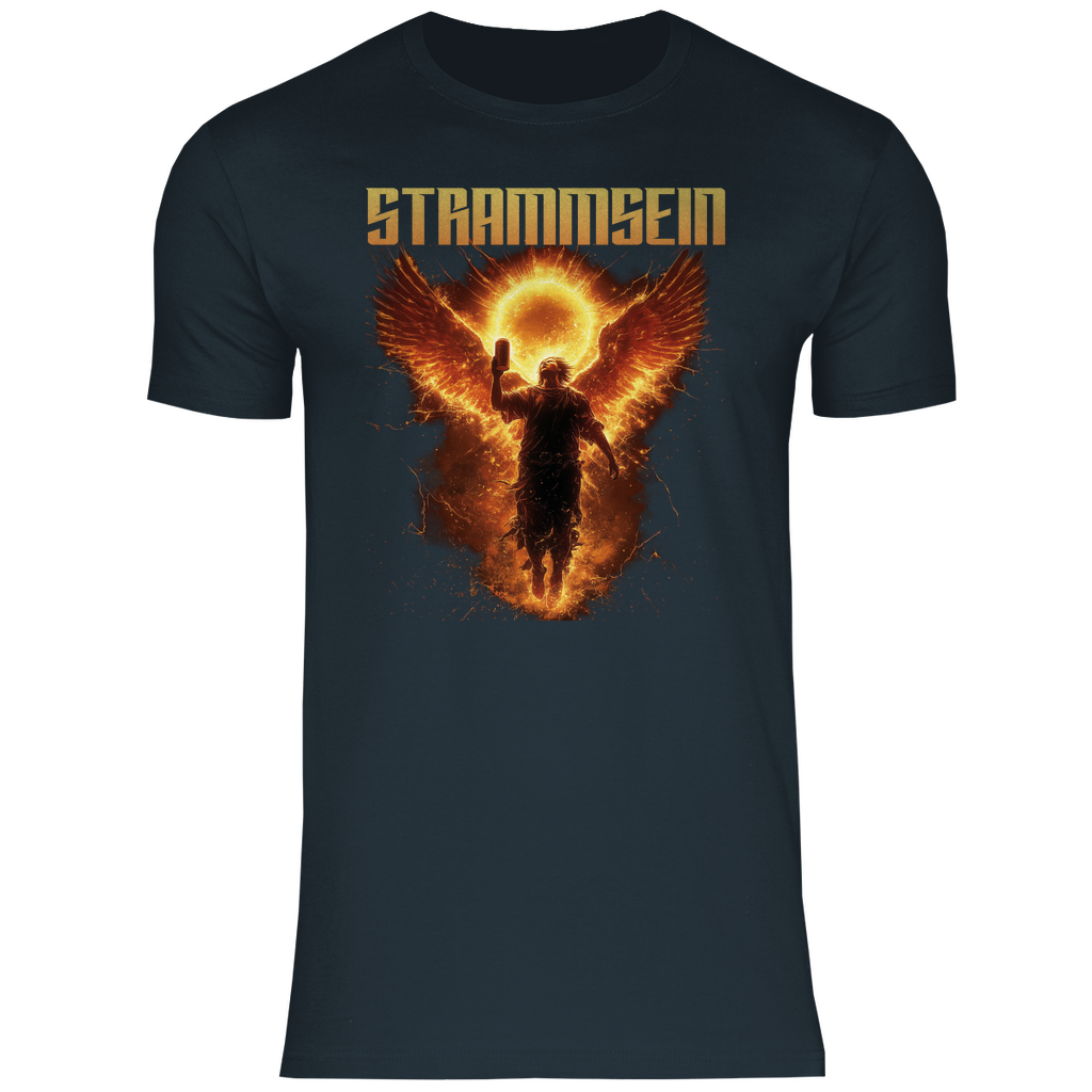 Strammsein Du Ich Wir Bier - Herren Shirt Dark Grey Solid