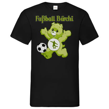 Fußball Bärchi - Glücksbärchi - Herren V-Neck Shirt Black