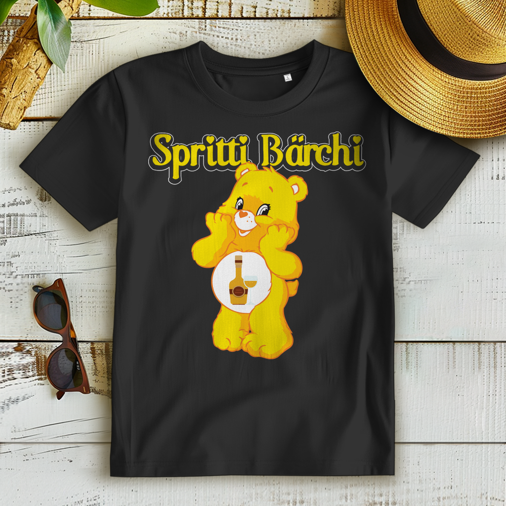 Spritti Bärchi Shirt Damen – Lustige Glücksbärchi Parodie mit Alkohol &amp; Bärchen