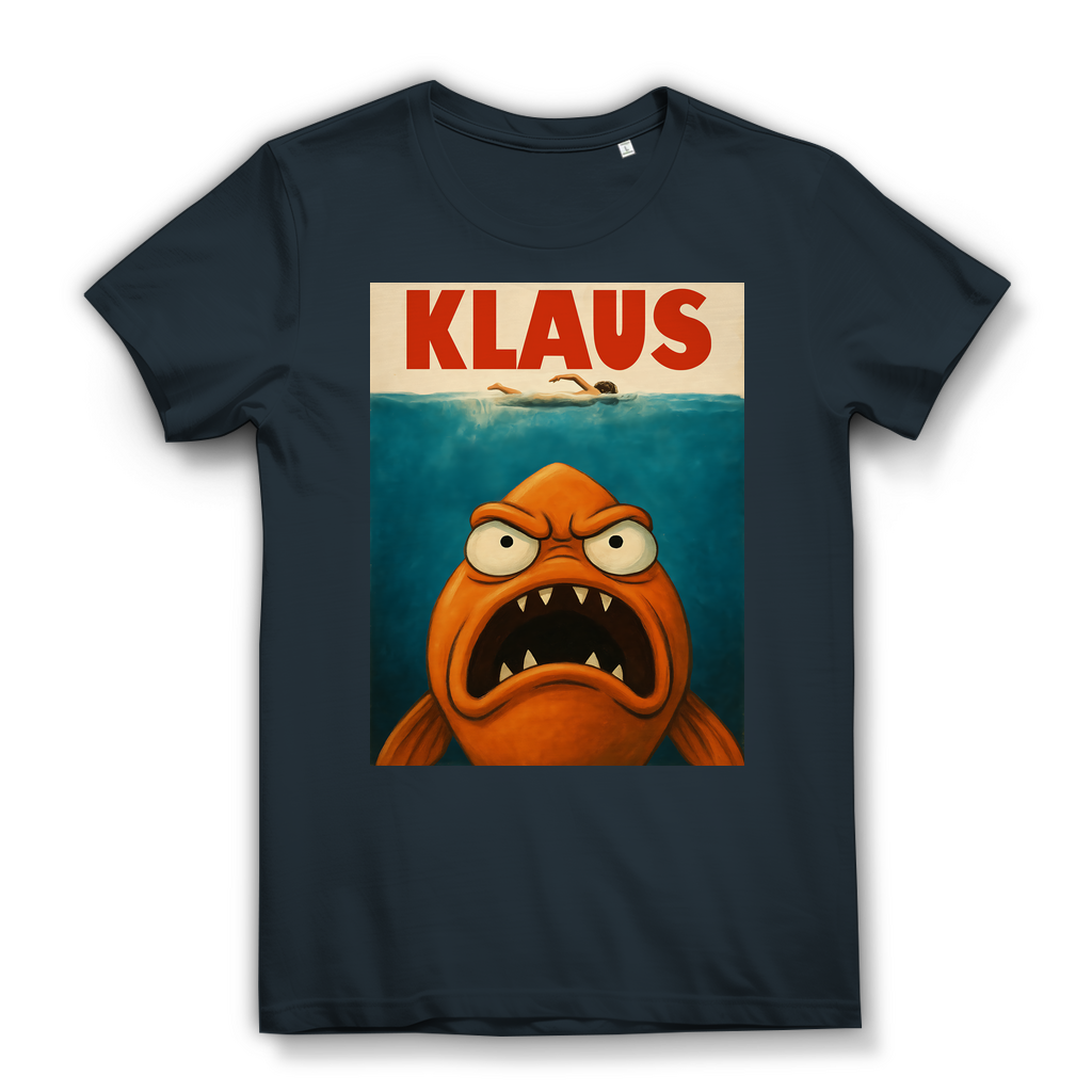 Klaus der Weiße Hai American Dad Mashup - Damen Premium Bio T-Shirt Dark Grey