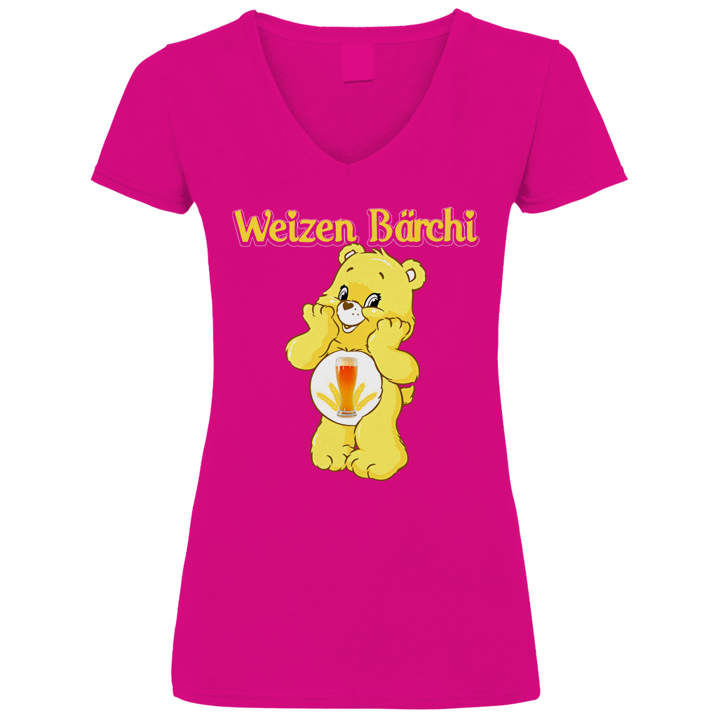 Weizen Bärchi - Glücksbärchi - V-Neck Damenshirt