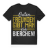 Bier T Shirt Männer – Guten Freunden gibt man ein Bierchen – Funshirt Herren Black