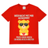 Herren V-Neck T-Shirt Wer nicht mit mir auskommt Glücksbärchi Bärchi Spruch Red