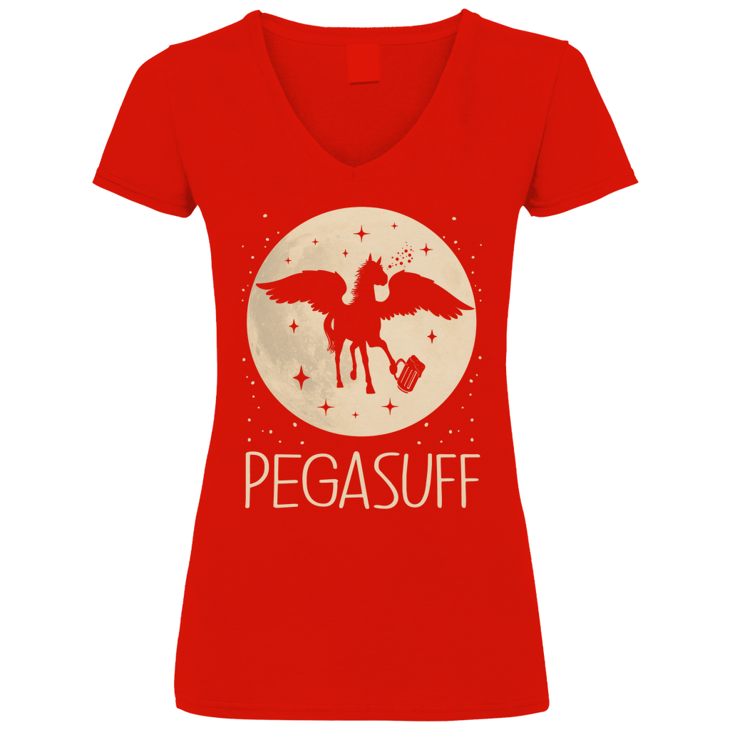 Mond Prinzessin - Pegasuff - V-Neck Damenshirt