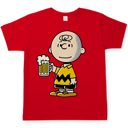 Charly Brown mit Bier -  Die Peanuts - Herren Shirt