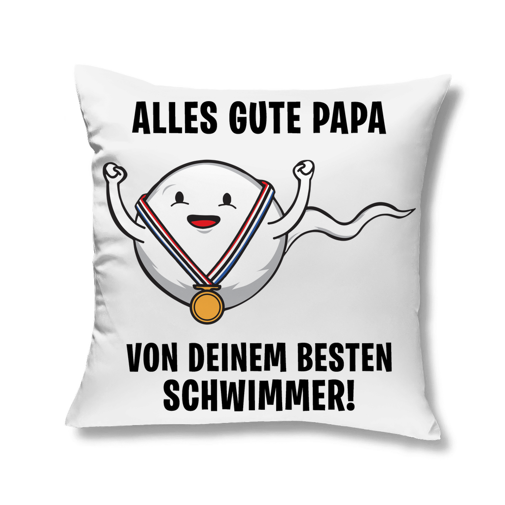 Alles gute Papa von deinem besten Schwimmer! - Kopfkissen White 40x40