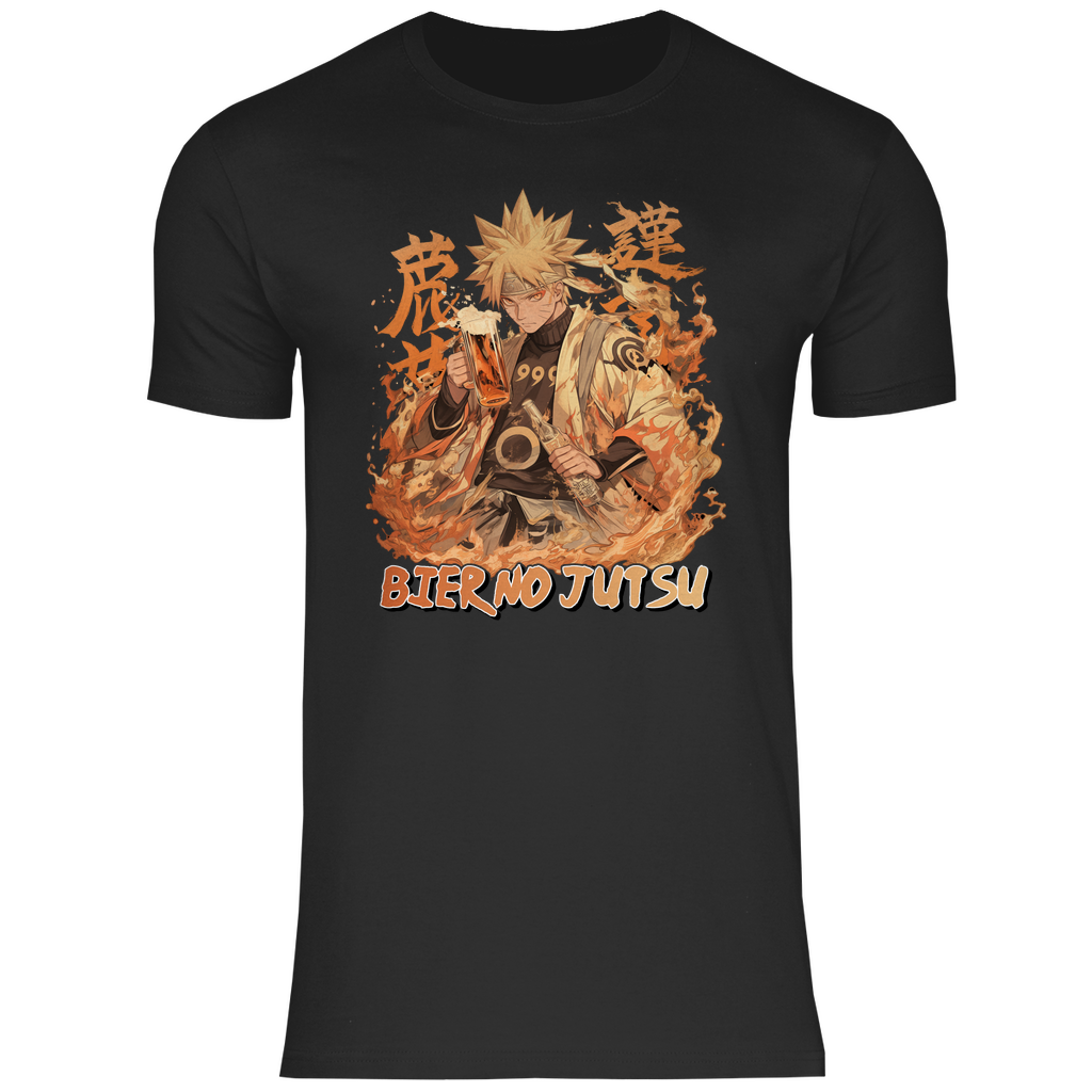 Naruto Bier no Jutsu - Herren Shirt Black