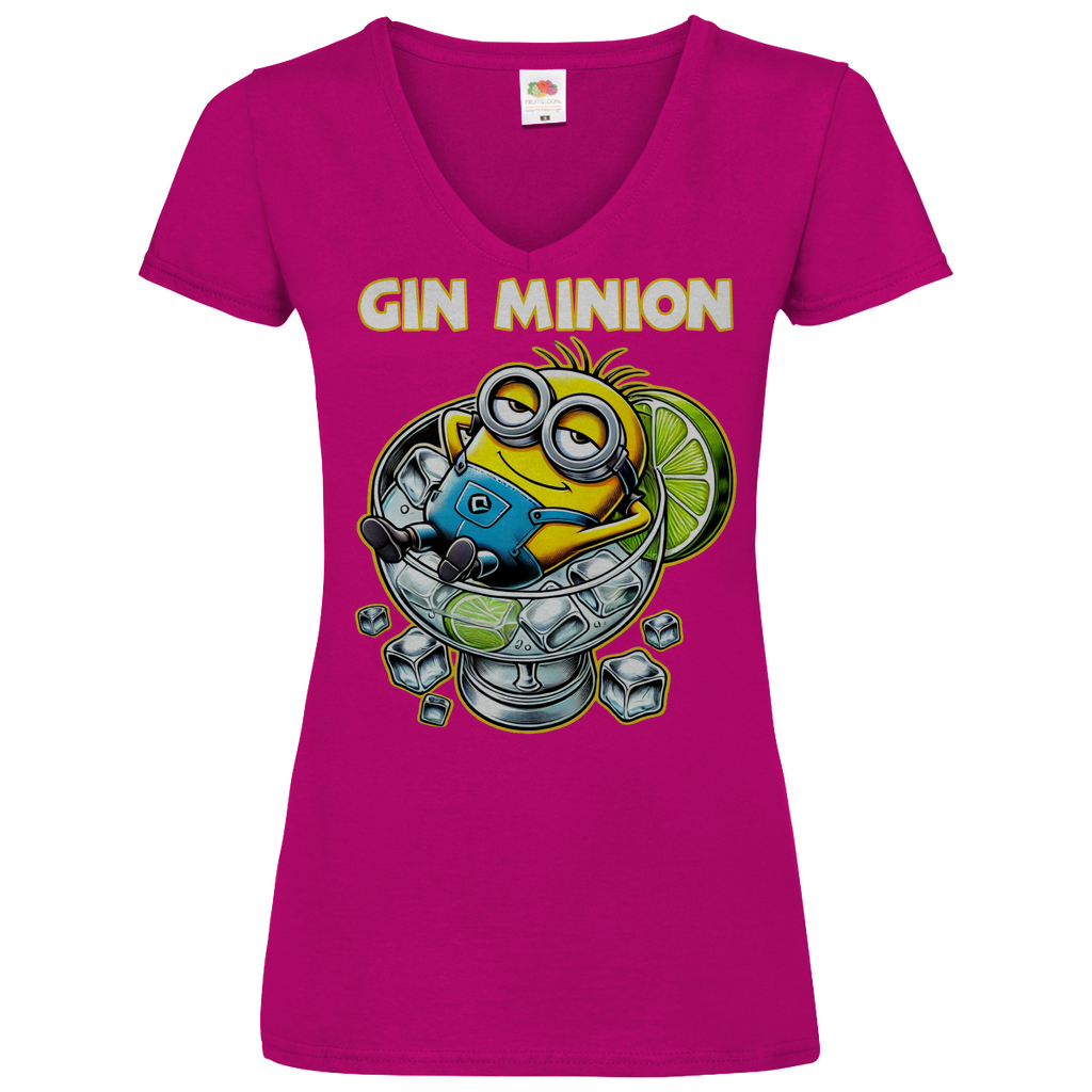 Gin Minion - V-Neck Damenshirt