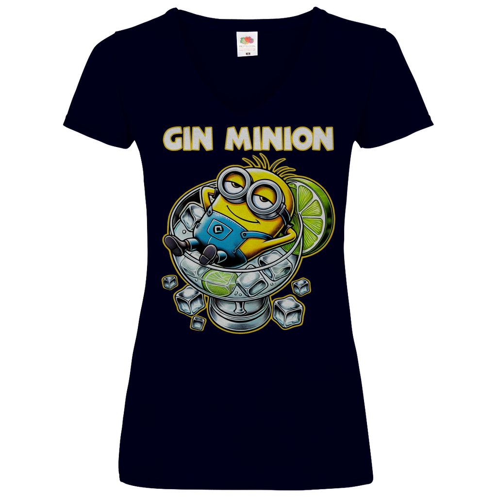 Gin Minion - V-Neck Damenshirt