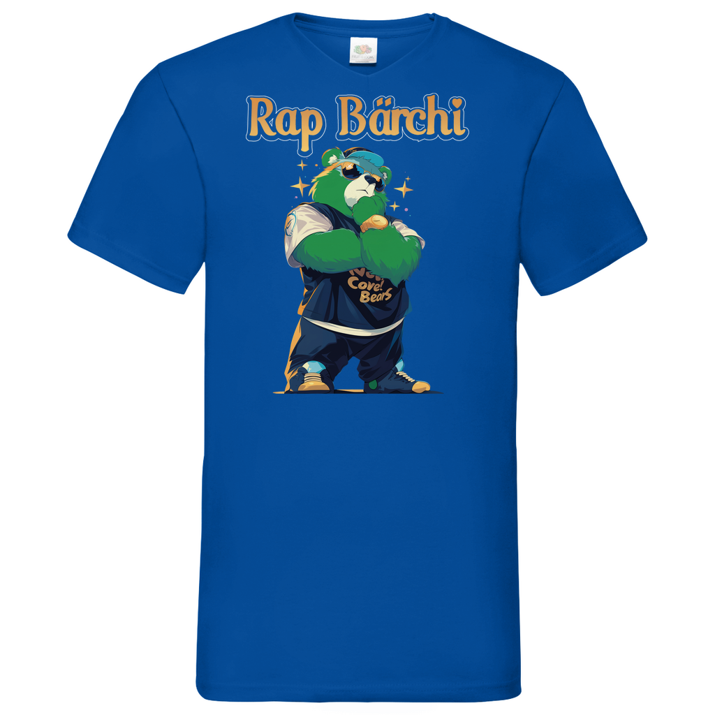 Rap Bärchi - Glücksbärchi - Herren V-Neck Shirt Royal Blue