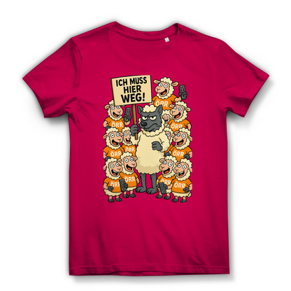 Wolf unter Schlafschafen ich muss hier weg - Damen Premium Bio T-Shirt