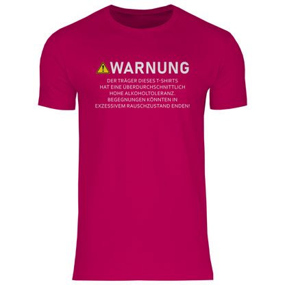Warnung - Überdurchschnittliche Alkoholtoleranz - Herren Shirt Sorbet