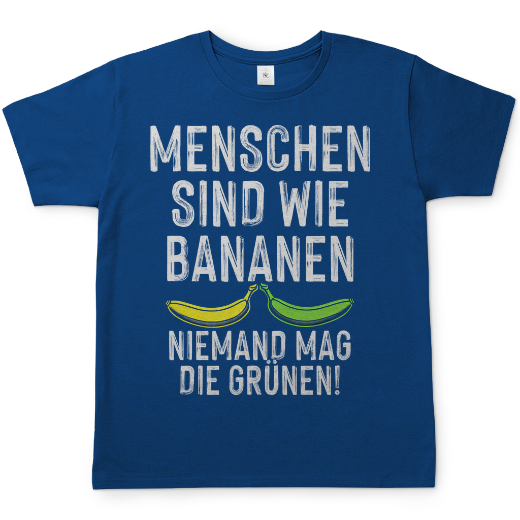Menschen sind wie Bananen niemand mag die Grünen - Herren Shirt Royal Blue