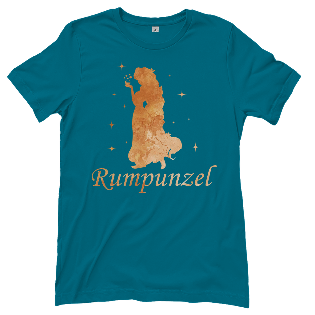 Rumpunzel - Prinzessin Aquarell - Damenshirt Diva Blue