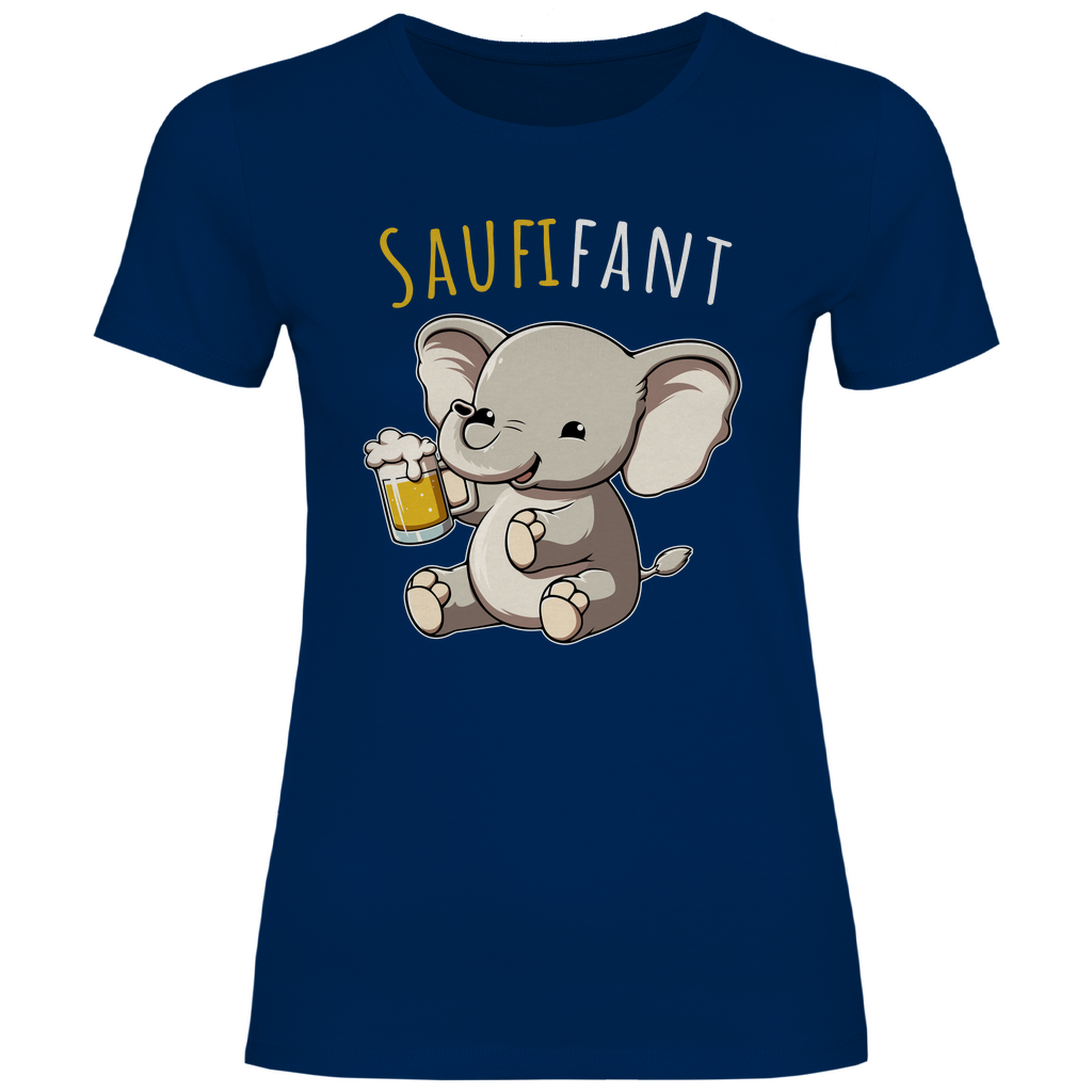 Saufifant - Damenshirt Navy