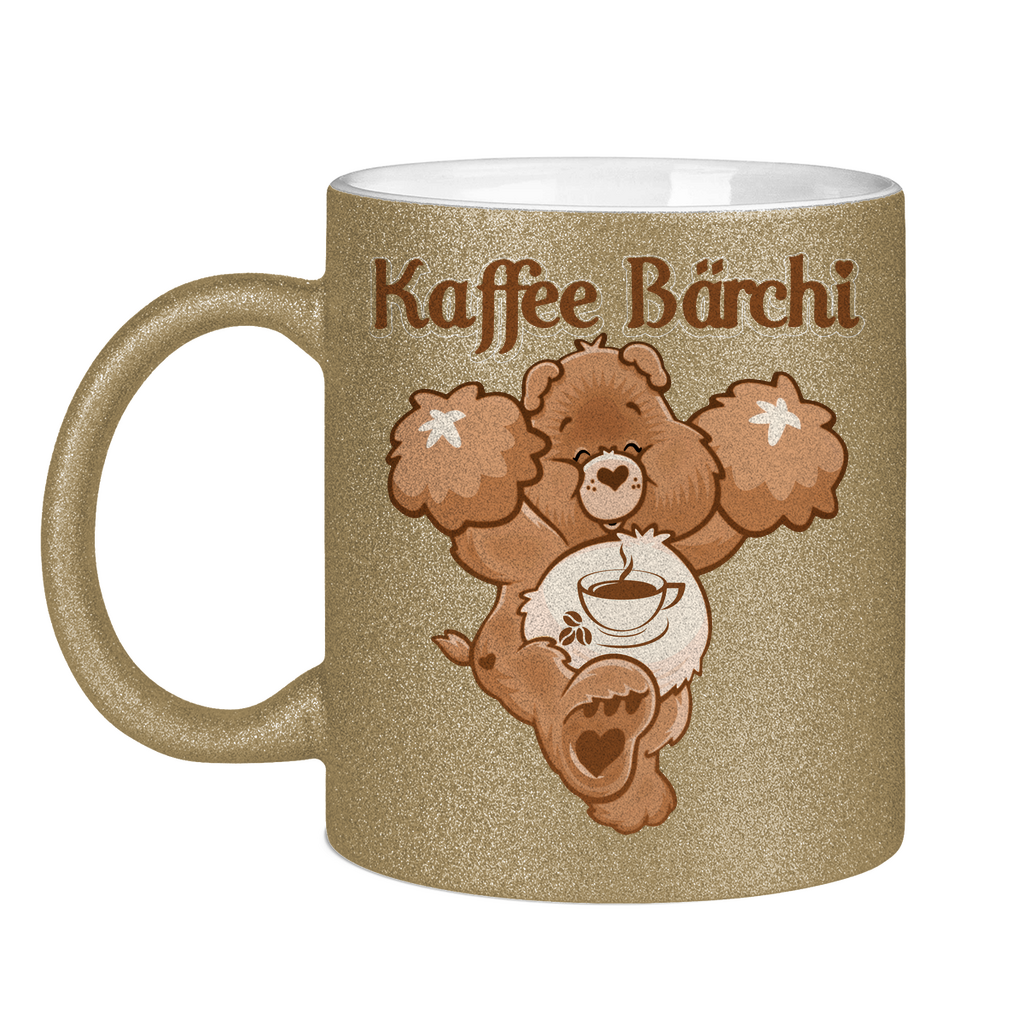 Kaffee Bärchi - Glücksbärchi - Glitzertasse