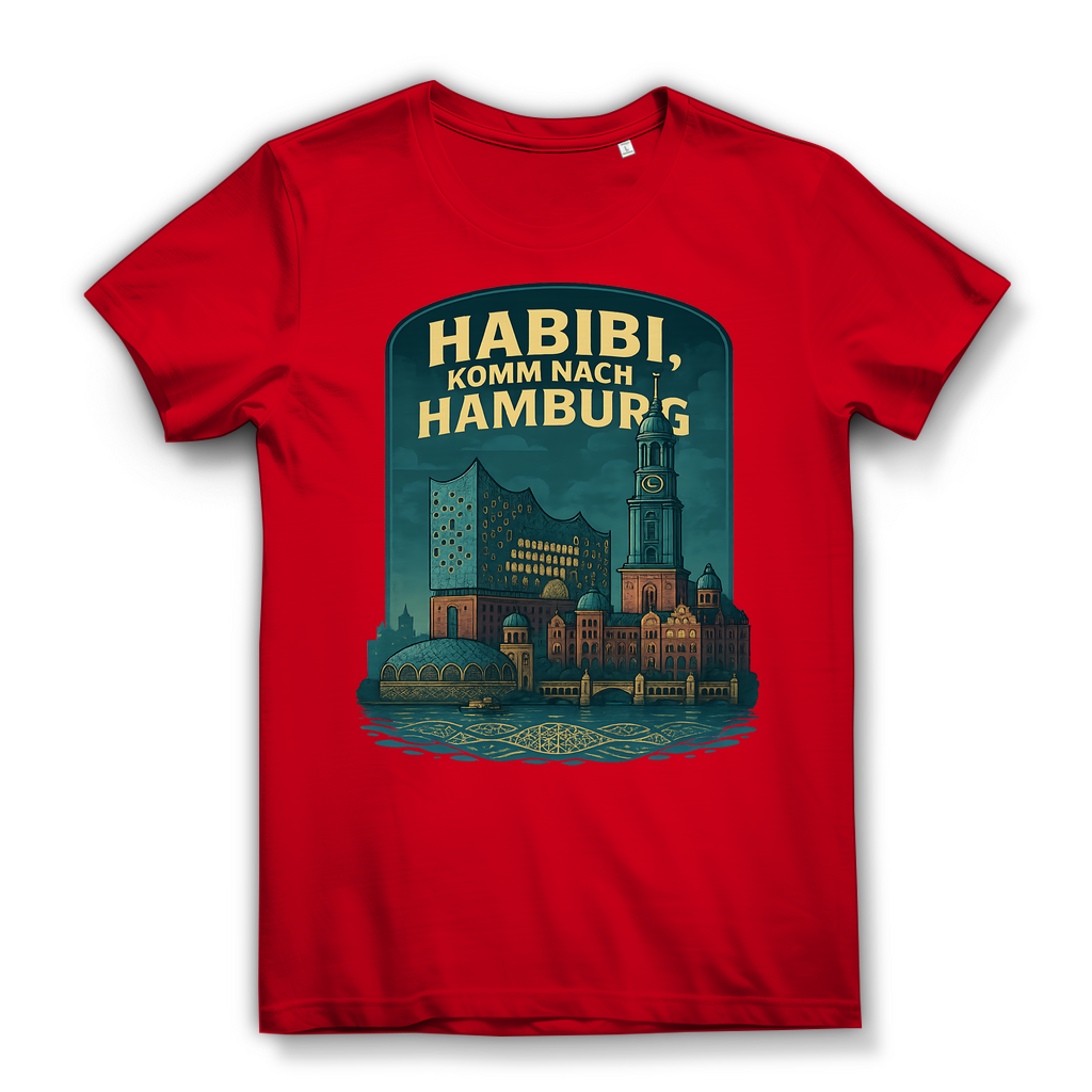 Habibi komm nach Hamburg - Damen Premium Bio T-Shirt Red