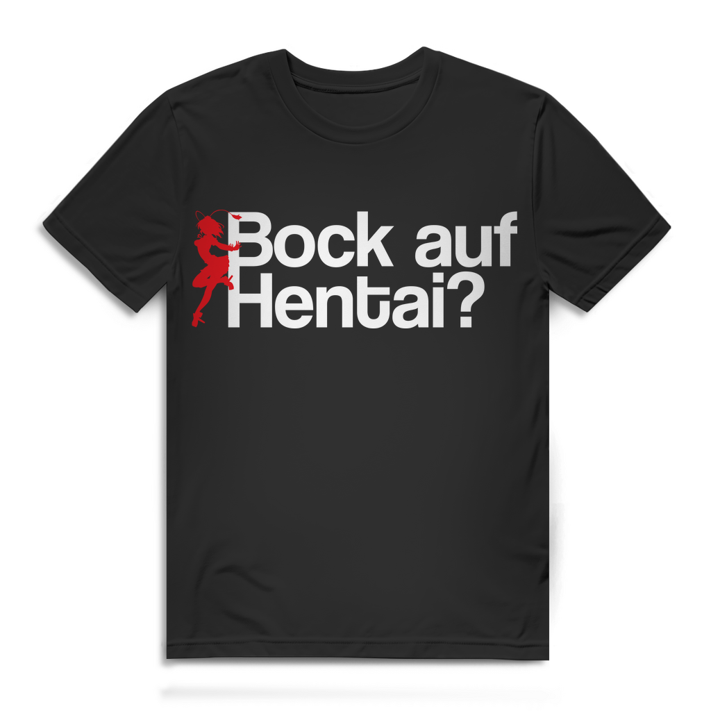Bock auf Hentai Anime Shirt Männer – Lustiges Japan Otaku Design mit Moe Figur Black