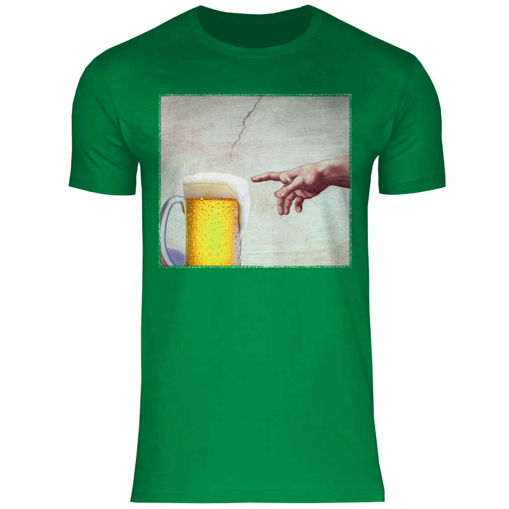 Gottes Hand mit Bier - Herren Shirt