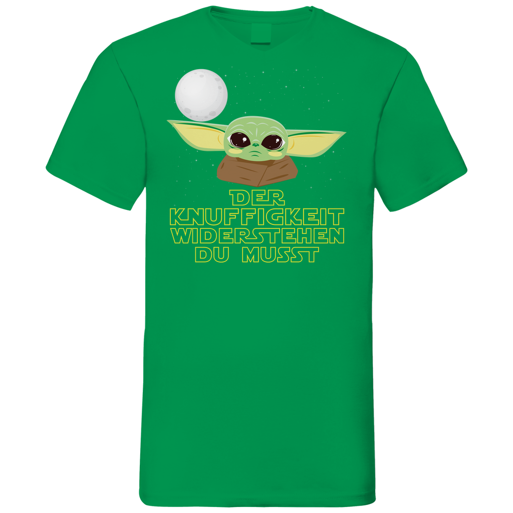 Knuffigkeit widerstehen - Baby Yoda Grogu - Herren V-Neck Shirt