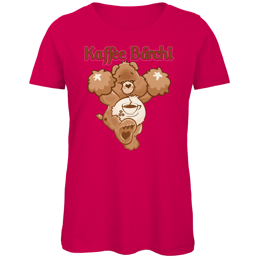 Kaffee Bärchi - Glücksbärchi - Damen Premium Bio T-Shirt Fuchsia