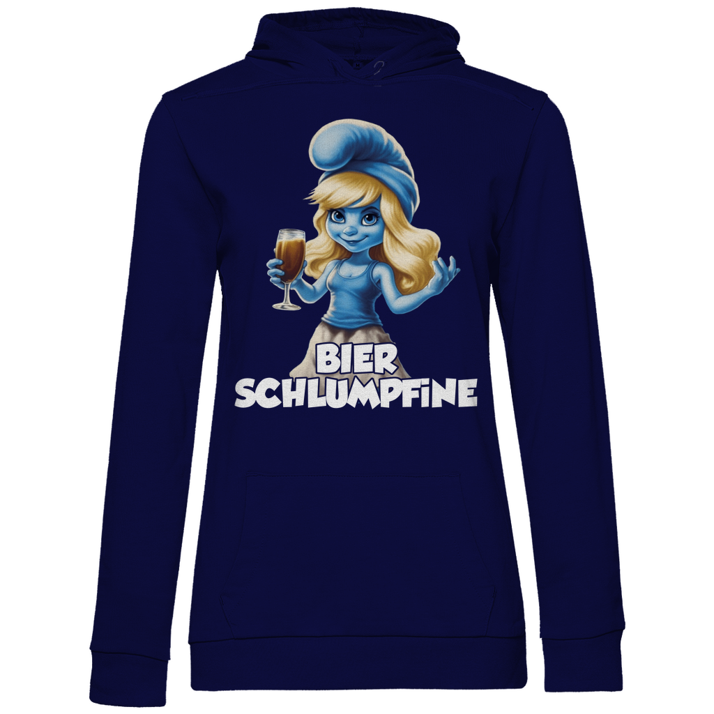 Bier Schlumpfine Grafik - Damen Hoodie Navy Blue