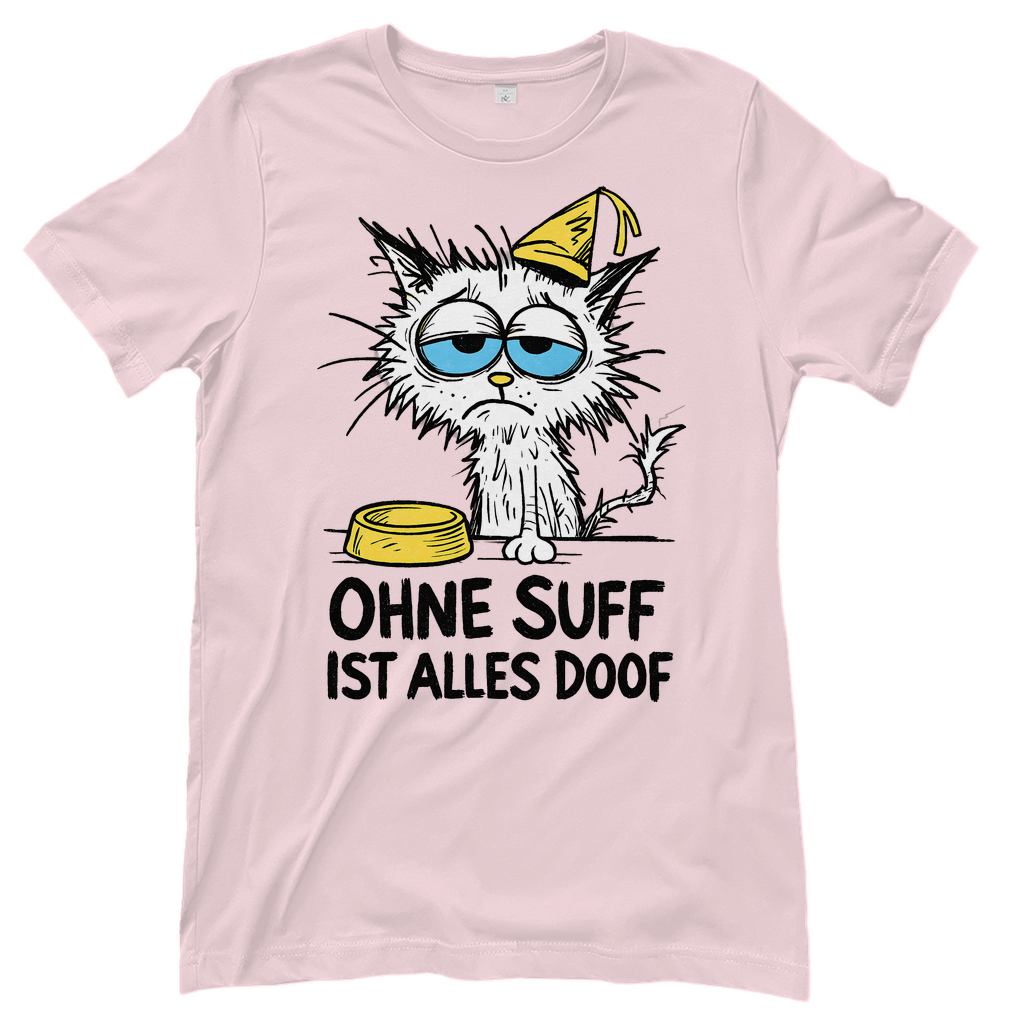 Suffkatze ohne Suff ist alles Doof - Damen T-Shirt Orchid Pink