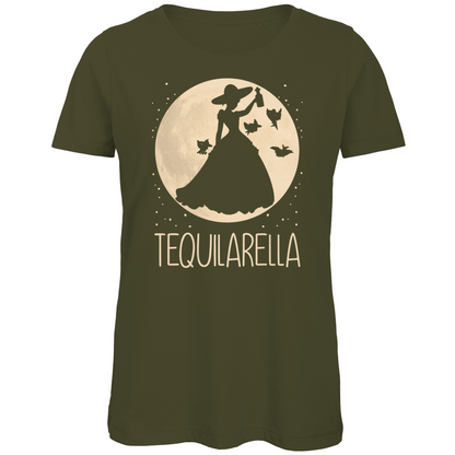 Mond Prinzessin - Tequilarella - Damen Premium Bio T-Shirt Khaki
