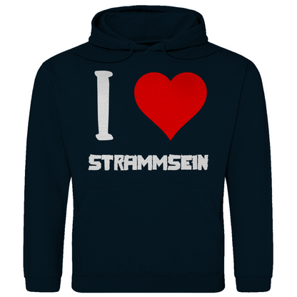 I love Strammsein - Herren Hoodie New French Navy