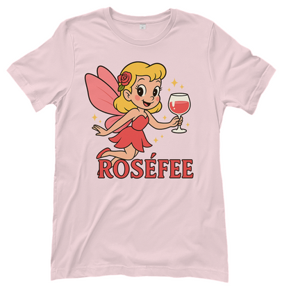 Damen T-Shirt ROSÉFEE – Rosé Wein Fee Motiv Orchid Pink
