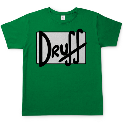 Herren T-Shirt druﬀ – Bold Retro Logo Design im Cartoon-Style Kelly Green