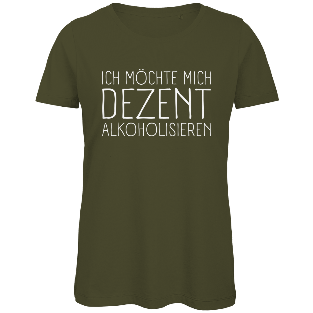 Ich möchte mich dezent alkoholisieren - Damen Premium Bio T-Shirt Khaki