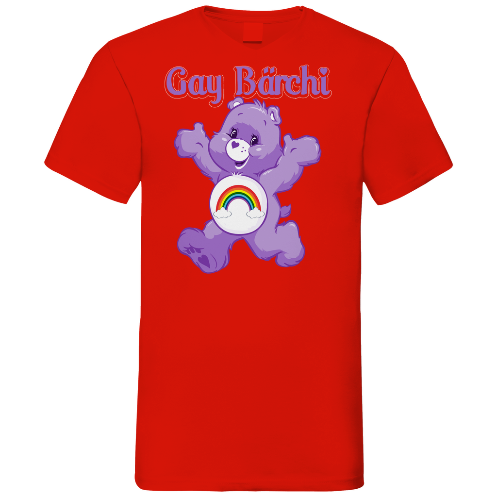 Gay Bärchi - Glücksbärchi - Herren V-Neck Shirt