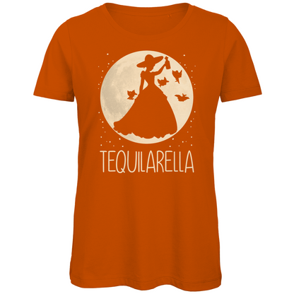 Mond Prinzessin - Tequilarella - Damen Premium Bio T-Shirt Urban Orange