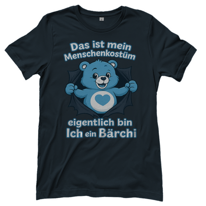 Damen T-Shirt Menschenkostüm eigentlich bin ich ein Bärchi Dark Grey Solid