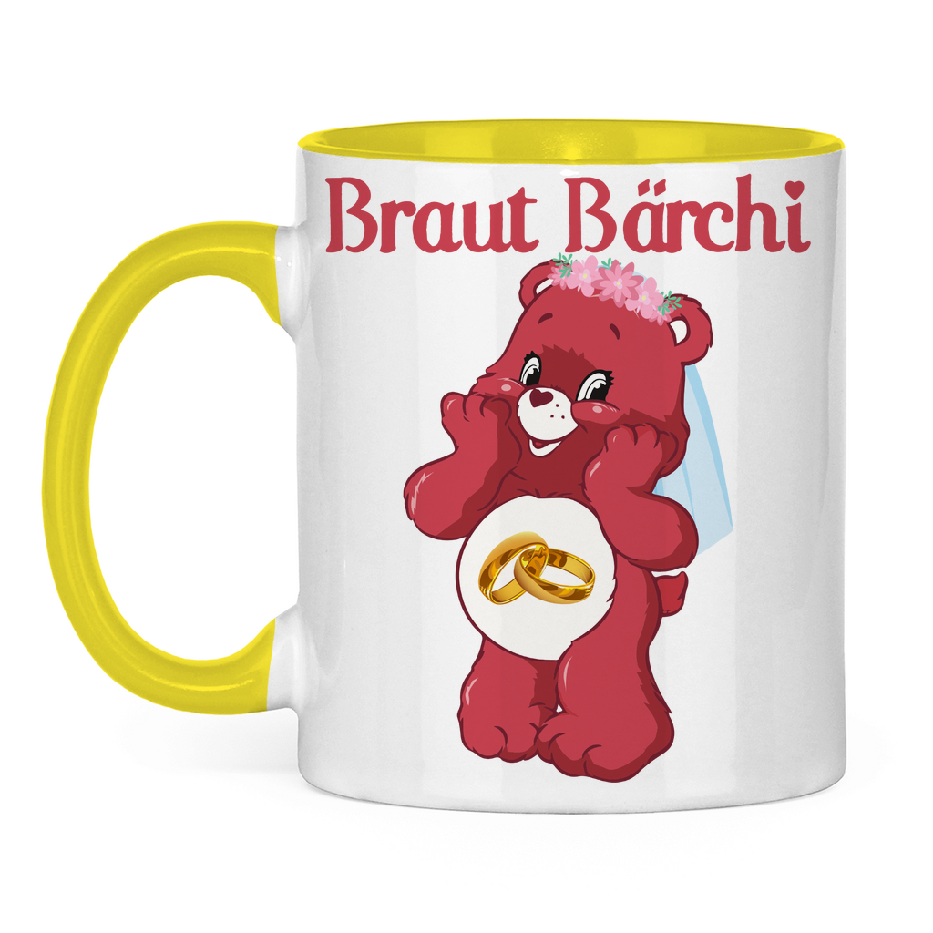 Braut Bärchi - Glücksbärchi - Tasse zweifarbig Yellow